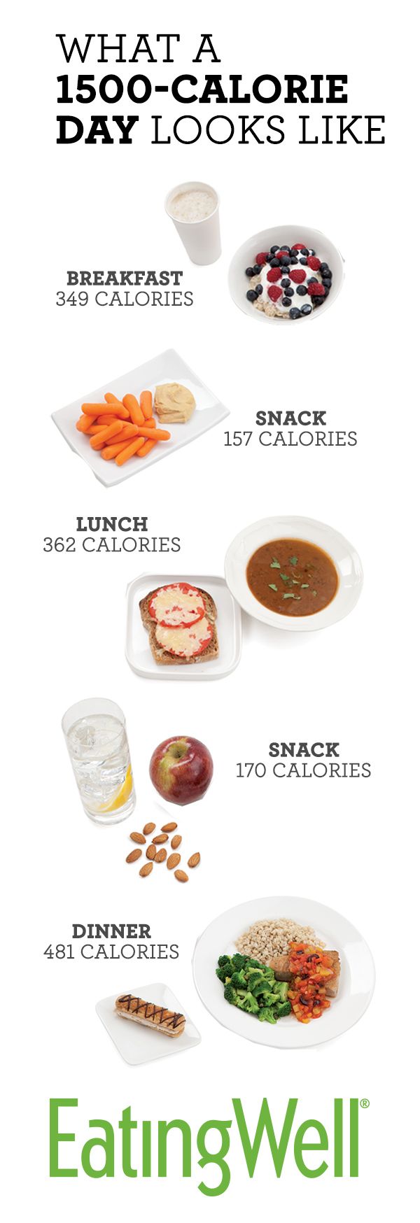 Lose Weight with Only 1500 Calorie Diet Infographics