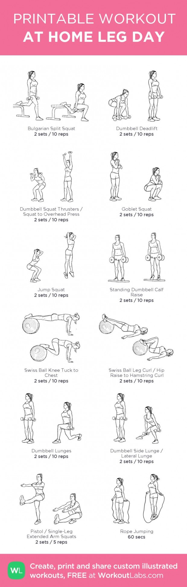 12 At Home Leg Day Workout for Women