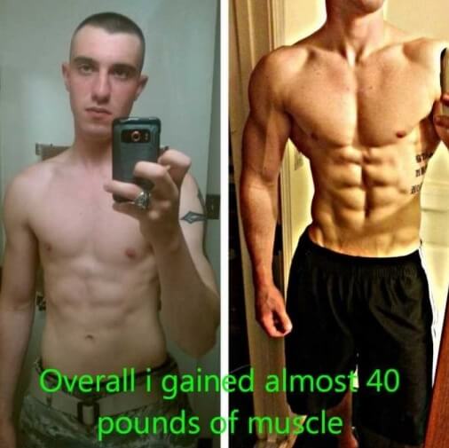 Before After Creatine Men's Body Transformation Photos