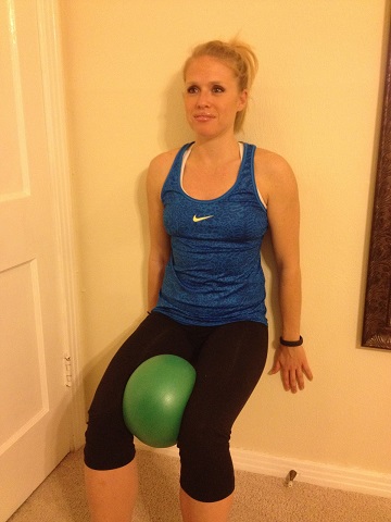 Wall Sit with Hip Adduction