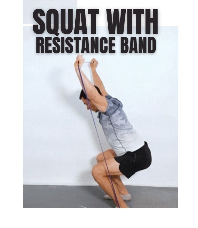  squats and deadlifts with resistance bands